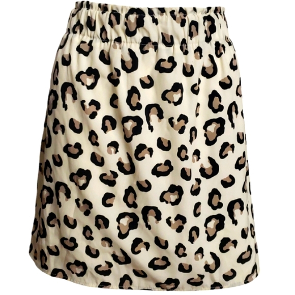 Vintage Dina Be Casual Skirt 100% Polyester Animal Print Ivory Size L - Picture 3 of 10